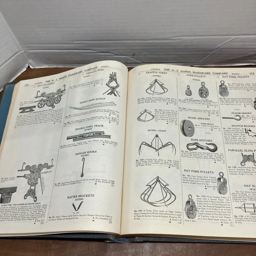 A. J. Harwi Hardware Co Wholesale Catalog Atchison Wichita Kansas Vintage Book